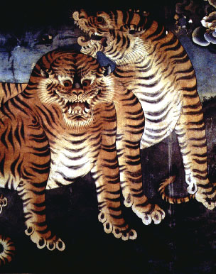 Die männlichen und weiblichen Tiger der Aro gTér Linie