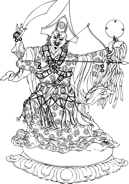 Wrathful Black Ögyen Jampalyang