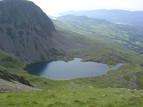 Craft retreat expedition; Llyn Cadair from above